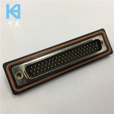 D-SUB防水焊线HDB62PIN公头 车针防水焊接式高密度三排62针公头
