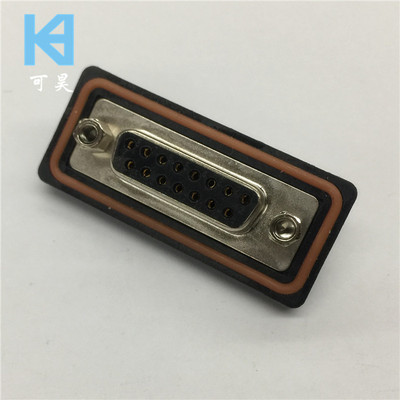防水直插2排15PIN母座 180度焊板DP15PIN母头 防水D-SUB连接器