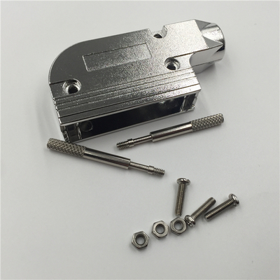 DB25金属壳 90度出线DB25P锌合金外壳 侧面出线DB25P锌合金金属壳