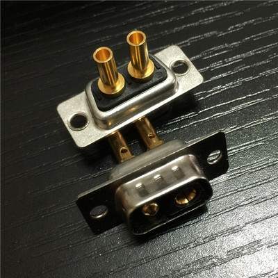 可昊品牌打线式2V2公头连接器 混装打端子插壳2芯大电流连接器