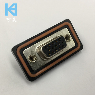 防水IP67等级焊线HDB15PIN母头 车针焊线VGA母头防水d-sub连接器