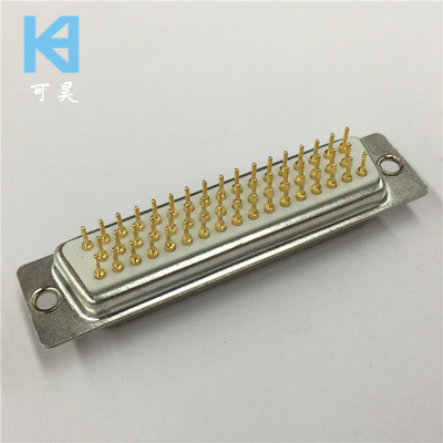低密度D-SUB连接器车针DP50芯母座 三排D-SUB连接器实芯DP50P母座