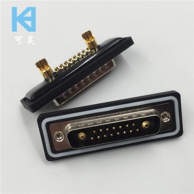 17W2芯大功率电源矩形防水IP67连接器 15+2芯D-SUB大电流防水插头