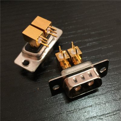 混合D-SUB弯脚射频同轴2芯公座 视频D-SUB弯脚射频同轴2芯公座