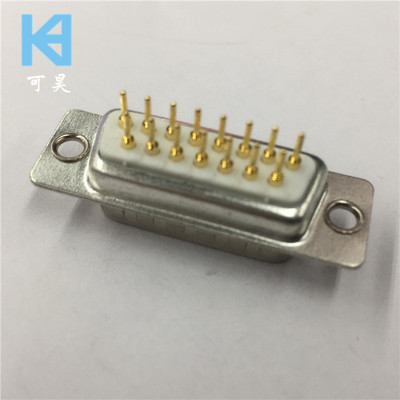 车针D-SUB连接器直插DP15pin公座 串口D-SUB连接器180度15芯公座