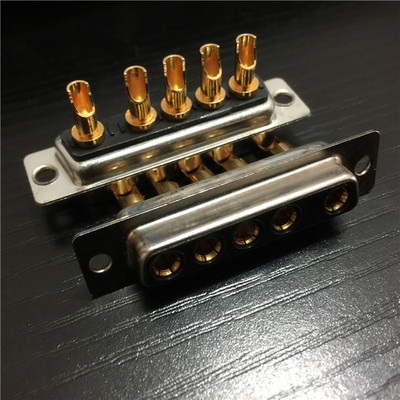 DB5W5大电流焊线式母端连接器 D-SUB焊线式5芯大电流母针连接器