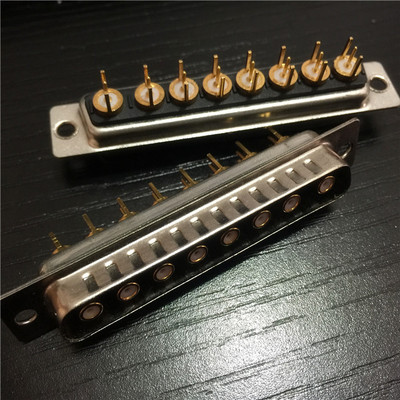 8W8连接器 射频同轴8芯插座 高频率连接器车针D-SUB公头插座