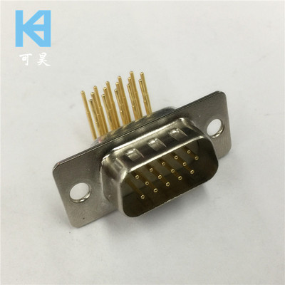 车针高密度弯脚15PIN公座 车针D-SUB连接器弯脚HDR15pin公座