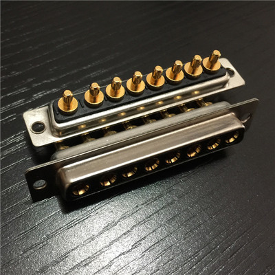 D-SUB直插8W8大电流连接器  180度母座车针8芯大电源D-SUB连接器
