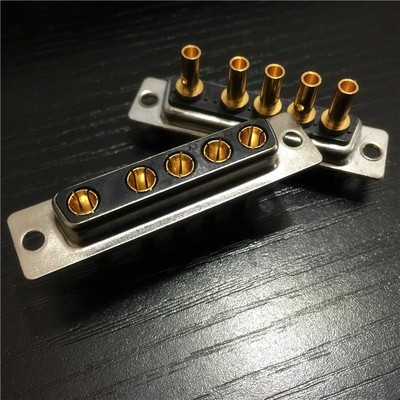 打线式5芯大电流D-SUB连接器 打线式5PIN脚位大电流D-SUB连接器