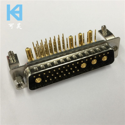 36W4连接器弯脚大电流D-SUB公座 32+4接插件90度工业重载连接器
