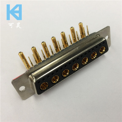 混装D型连接器弯脚24w7母座 大电流矩形接插件弯脚焊板24W7母头座