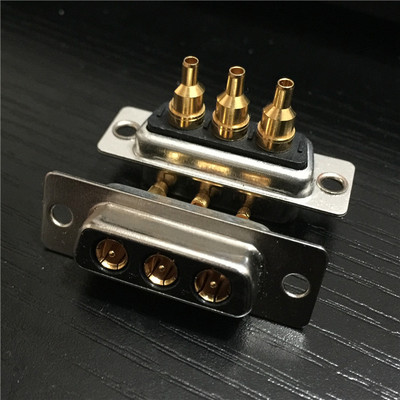 混合射频同轴D-SUB焊线式3w3母头 混合射频同轴D-SUB焊线式母头