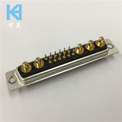 大电流D-SUB直脚插板17W5连接器 混装D-SUB连接器12+5芯母头座