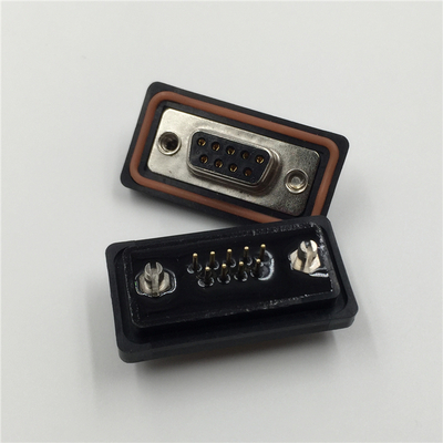 防水DP9母座 直插DB9母头 焊板DB9PIN母头座 IP67防水D-SUB连接器