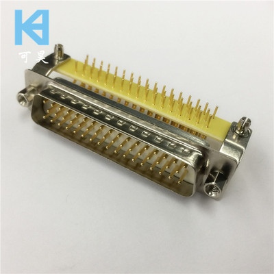 车针D-SUB弯脚三排50PIN公座 可昊带支架D-SUB90度焊板DR50P公座