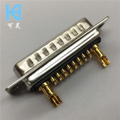 车针军工D-SUB连接器17W2公头 实芯针焊线D型接插件15+2针插头