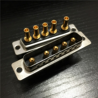 大电流D-SUB打线式5W5公头连接器 D-SUB大电源5W5打线式公头插头