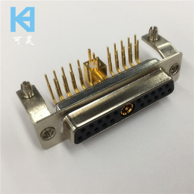 信号同轴D-SUB插座21W1弯脚母座 射频同轴D-SUB连接器21W1母头座