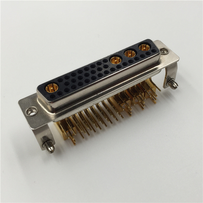 优质射频D-SUB同轴36W4弯脚母座 射频D-SUB同轴支架32+4弯脚母座