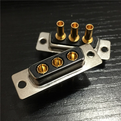 D-SUB大电流3PIN打线母头连接器 大电流D-SUB打端式3针母头连接器