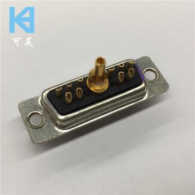 同轴信号D-SUB接插件11W1母头  射频焊线10+1芯孔式矩形连接器