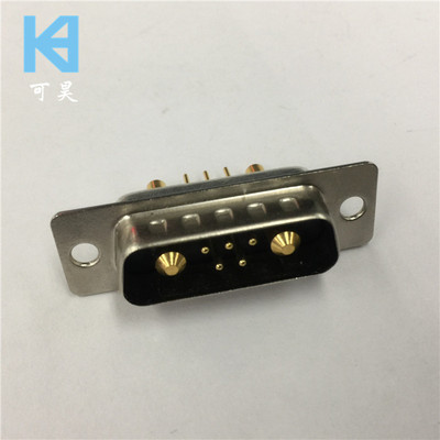 混装大电流D-SUB直插7W2连接器 混合大电源D-SUB180度5+2公头插座